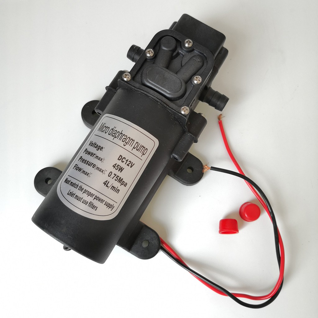 Dc diaphragm pump 12v 45w 4l min return valve type small 12 volt water
