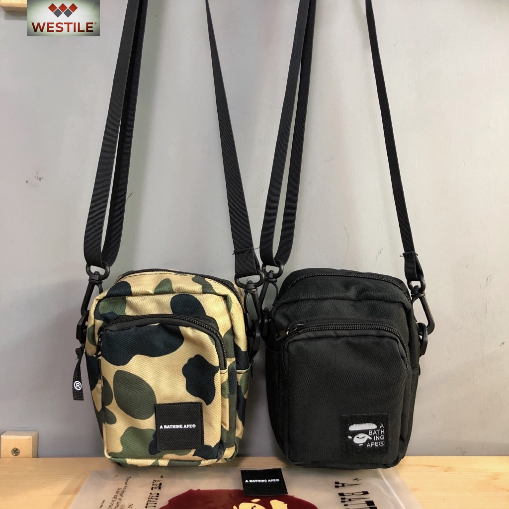 ready stock BAPE A Bathing Ape Crossbody Sling Bag Camouflage shoulder