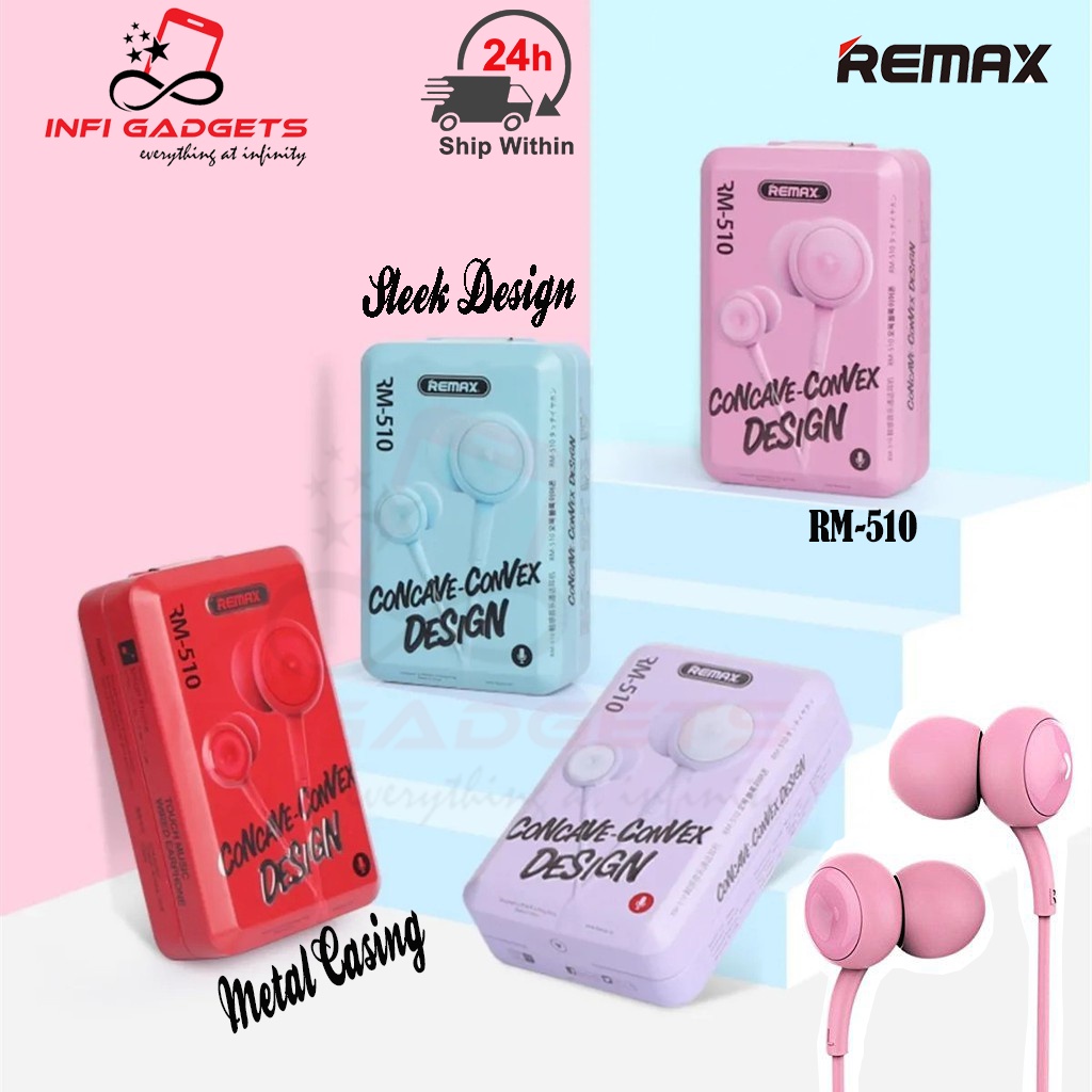 100% Original REMAX RM-510 High Performance Wired In-Ear Earphone With ...
