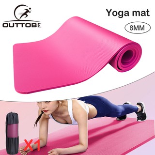 Outtobe 8mm Thick Yoga Mat with Carry Bag Shopee Malaysia
