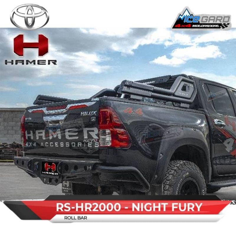 HAMER ROLLBAR HR2000 NIGHT FURY VERSION T.HILUX REVO ROGUE*F.RANGER ...