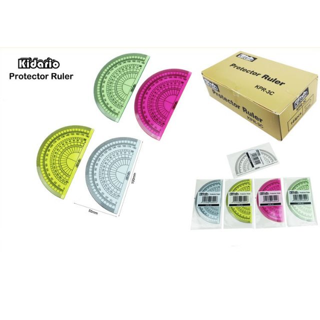 🎉READY STOCK IN MALAYSIA🎉Kidario 3C Colourful Half Round Ruler | Shopee ...