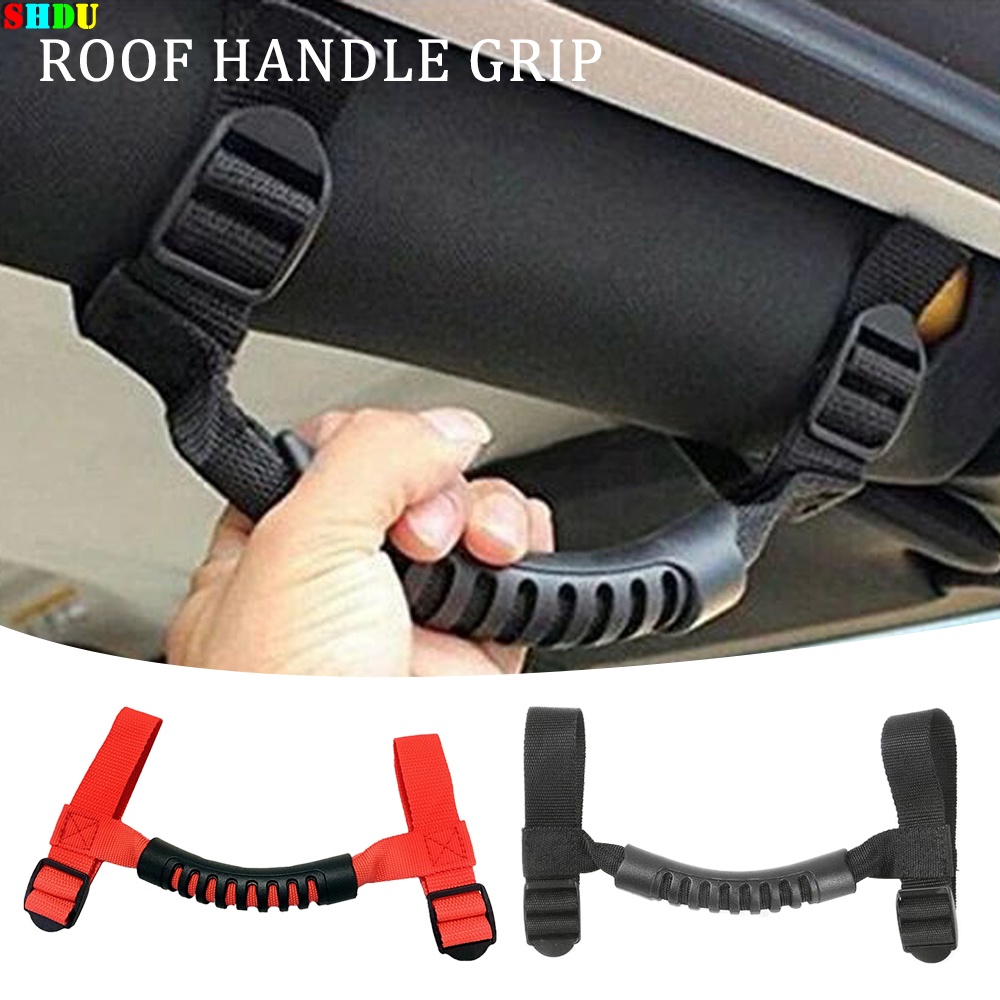 Rugged Ridge Car Grab Handle Rear Side Handle Bar Roll Grips Holder