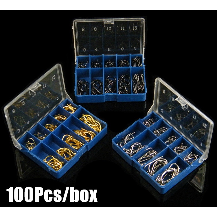 100Pcs/box High Quality Stainless Steel Carp Fishing Bait