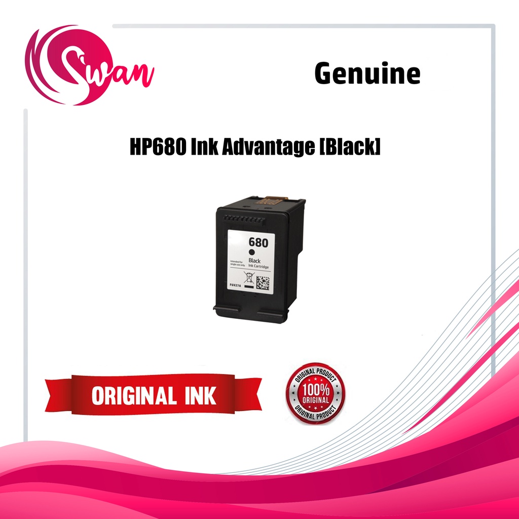 *Ready Stock* Hp 680 Original &amp; GENUINE Black Ink/Tri Color Cartridge/Single/Twin/Combo Pack