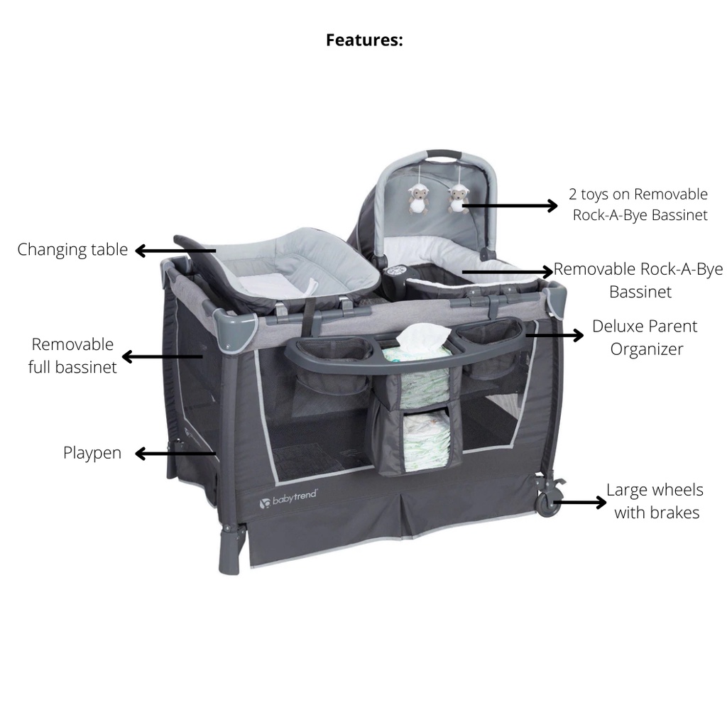 Baby Trend Simply Smart™ Nursery Center Playpen [1 Year Warranty] Shopee Malaysia