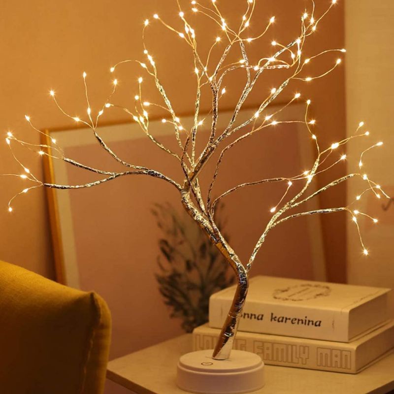Ready Stock Creative Led Desk Tree Lamp/Copper wire Table Lamps/Battery ...