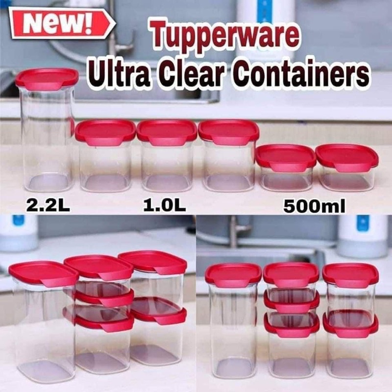 Tupperware Ultra Clear 9 1/2 cup / 2.2 L Container