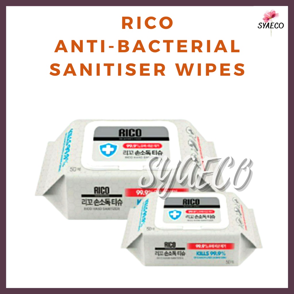RICO HAND SANITIZER WIPES 50 Sheets | Shopee Malaysia