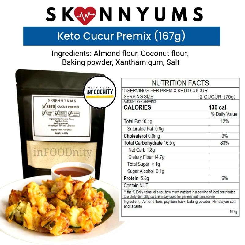 Tepung Keto Baking Premix Flour Low Carb Pancake Waffle Almond Bread