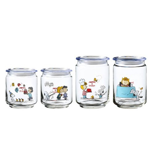 Peanuts Pyrex Snoopy Canister 4P Set | Shopee Malaysia