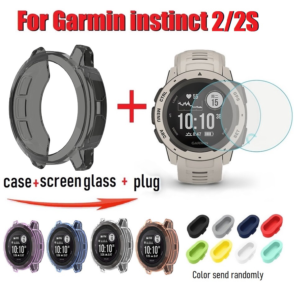 For Garmin Instinct 2S, Garmin Instinct 2 Case +Screen Protector + Anti