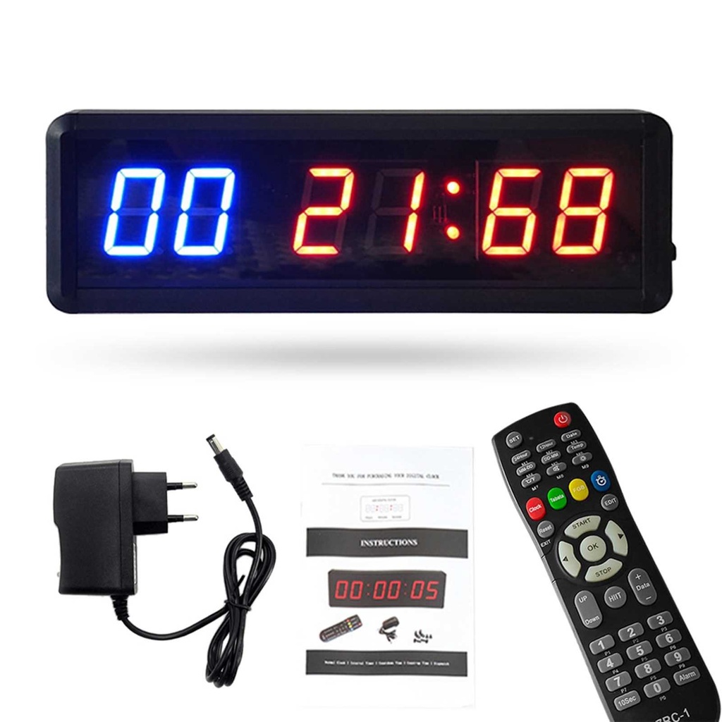 1.5in Gym Timer Stopwatch with Remote Countdown/up Clock for Home Gym ...