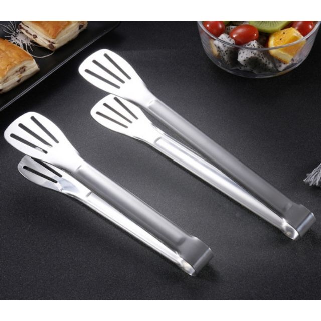 FOOD CLIP STAINLESS STEEL BBQ TONGS GRILL 食品夹 PENGEPIT MAKANAN | Shopee ...