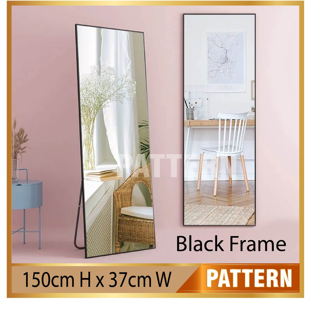 PATTERN Full Length Stand Mirror Standing Cermin Dinding Ikea Besar Modern Nordic 150x37cm Panjang Full Body Mirror Wall