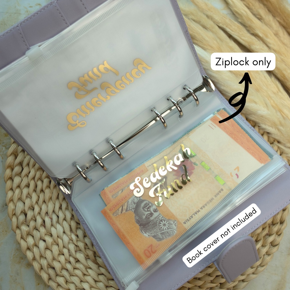 Ziplocks for cash planner with free custom word (ZIPLOCK ONLY NOT