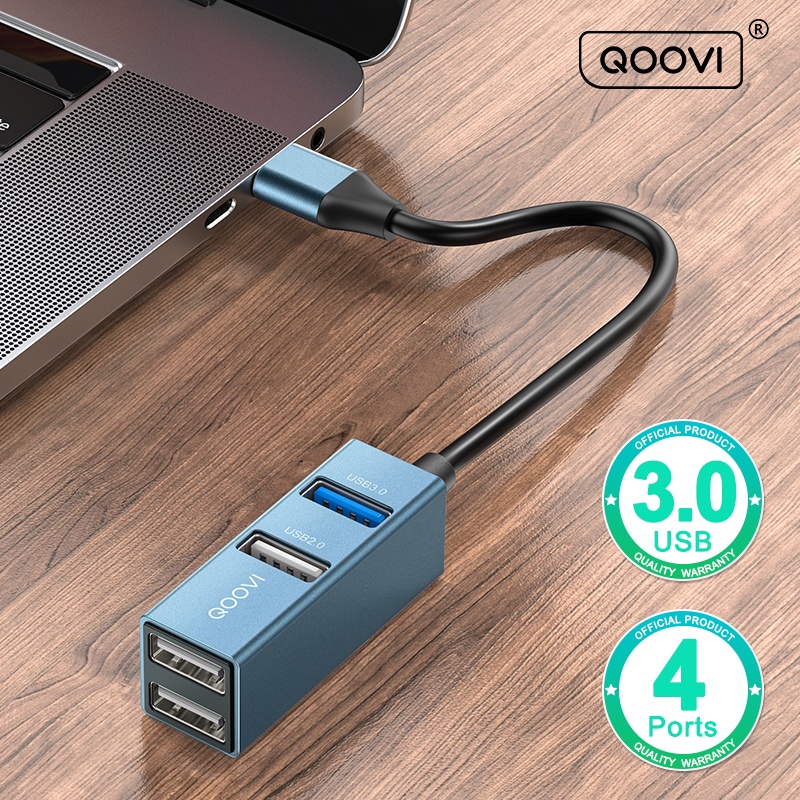 QOOVI USB C HUB 4 Ports USB Type C to USB 3.0 HUB Splitter USB-C ...