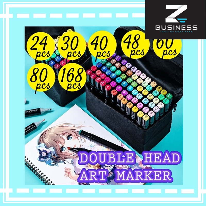 24/30/40/48/60/80/168pcs Touch Colours Graphic Art Twin Tip Marker Pen Set  Color Dual Head Drawing Copic Brush Pen