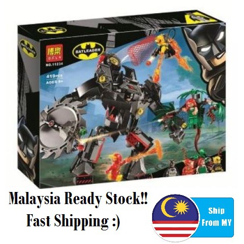 Brick No.11234 Supreme Hero Batman Mech VS Poison Ivy Mech 419 Pcs Shopee Malaysia