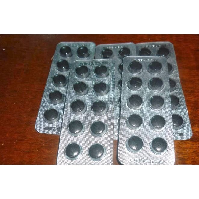 DYNA CHARCOAL TABLET strip10's X 5 strips (food poisoning) Shopee