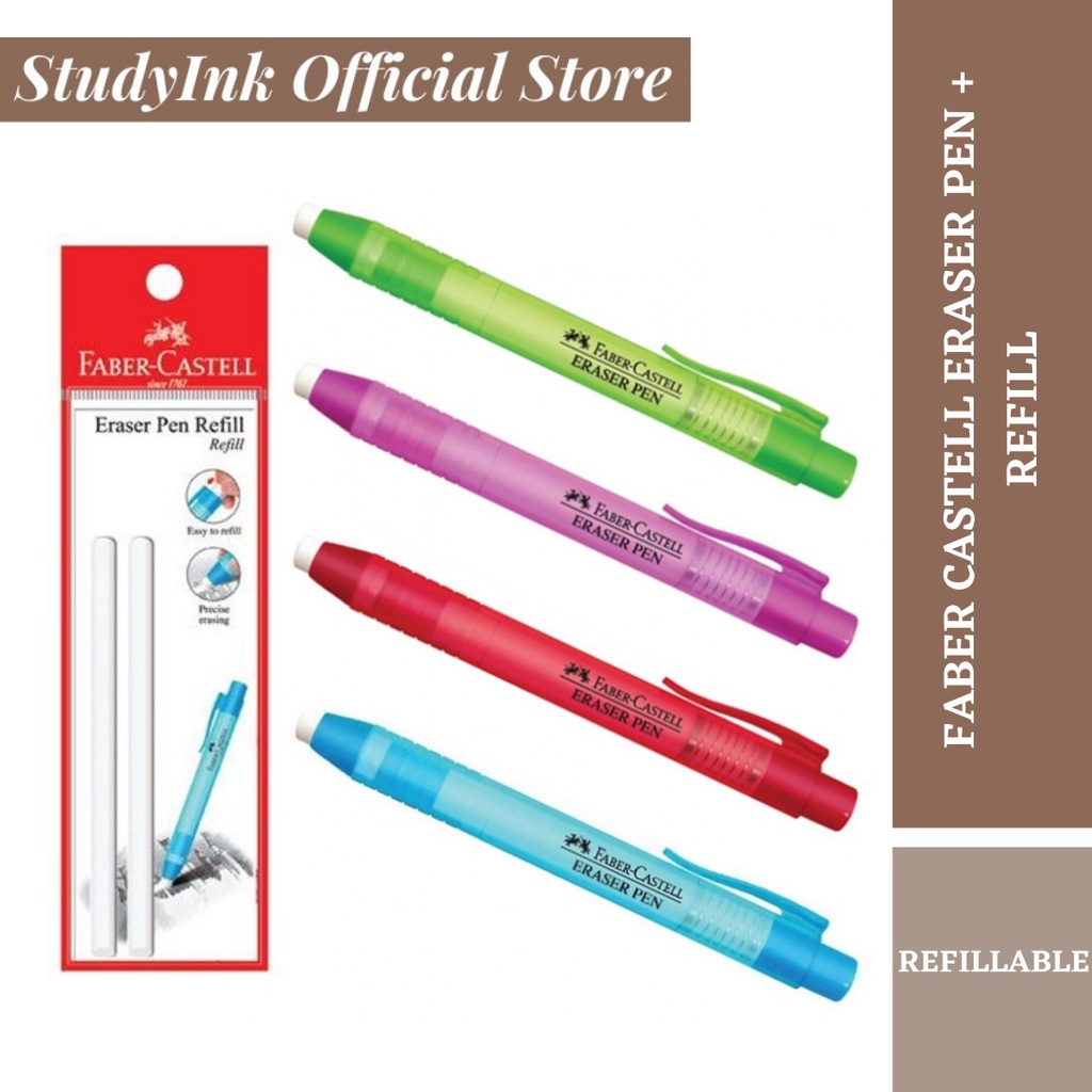 FABER CASTELL ERASER PEN PRONTO HOLDER + REFILL Shopee Malaysia