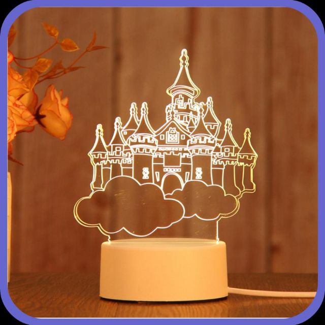 Extremely attractive 3D CASTLE ON THE CLOUD night light - Impressively ...