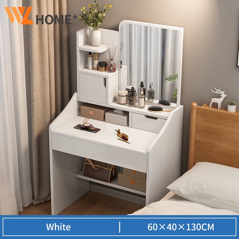  Dressing Table Writing Table Small Bedroom Modern Minimalist  Makeup Table Makeup Mirror Integrated Master Bedroom Dressing Table B,80 *  40 * 130cm (B 80 * 40 * 130cm) : Home & Kitchen