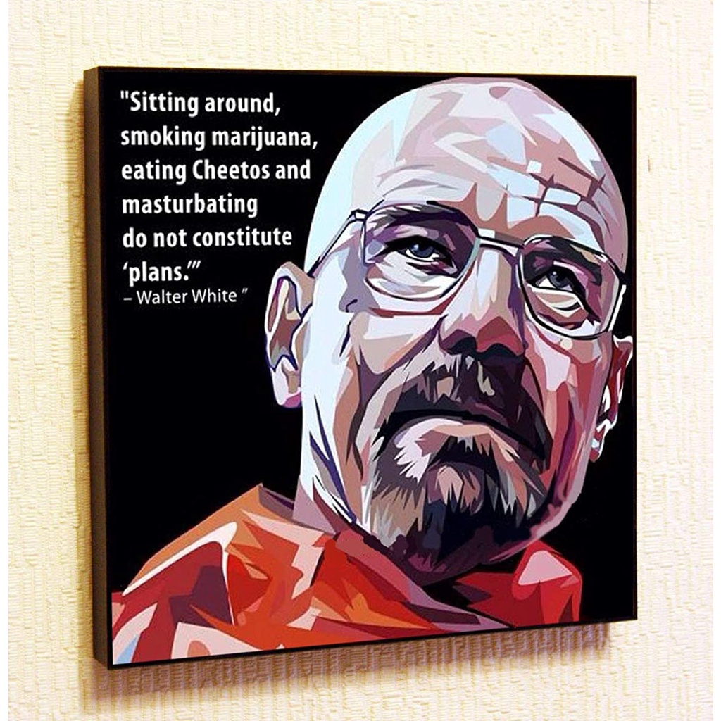 Walter White Breaking Bad Poster POP Art Print Painting On Canvas ...