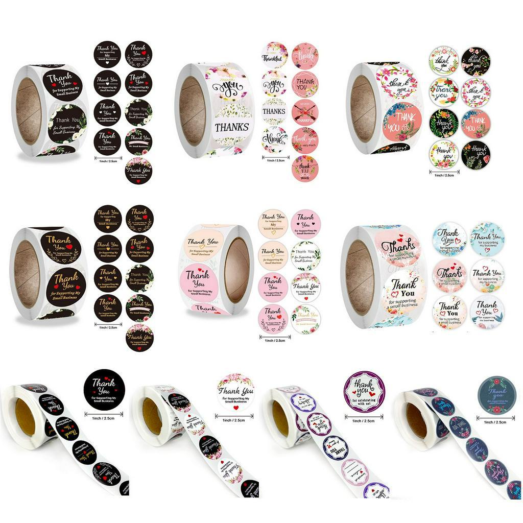 Rainbow Galaxy Thank You Stickers, Small Business Packaging Labels - View #10
