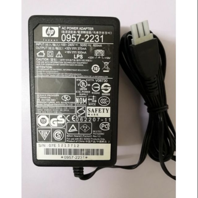 Hp Deskjet 32v 375ma Printer Original Adapter 16v 500ma With Power Cord Cable For F4180 F4185