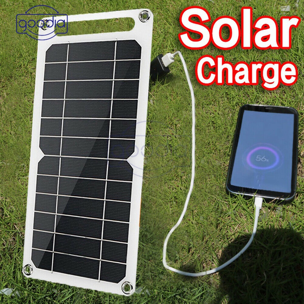 300W USB Solar Panel Power Bank Outdoor Camping Hiking Phone Charger