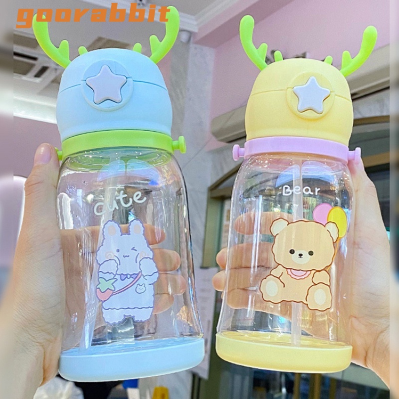 Cartoon Animals Kids Water Bottles, Antler-Shaped Cute Thermoses with ...