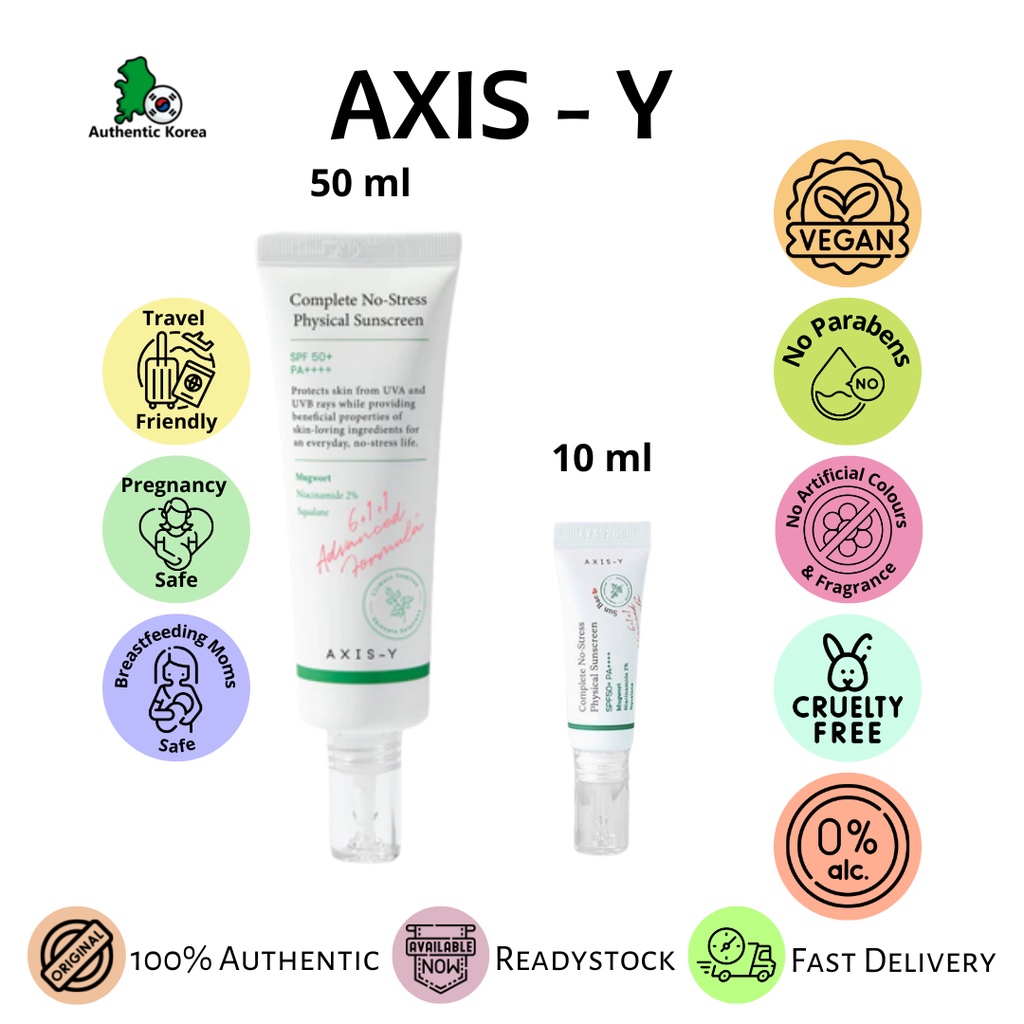 AXISY Complete NoStress Physical Sunscreen 5ml/50ml Shopee Malaysia