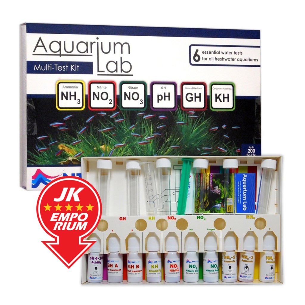 NTLabs Aquarium Lab Multi Test Kit [EXP OCT 25] Ammonia NH3 Nitrite NO2 ...