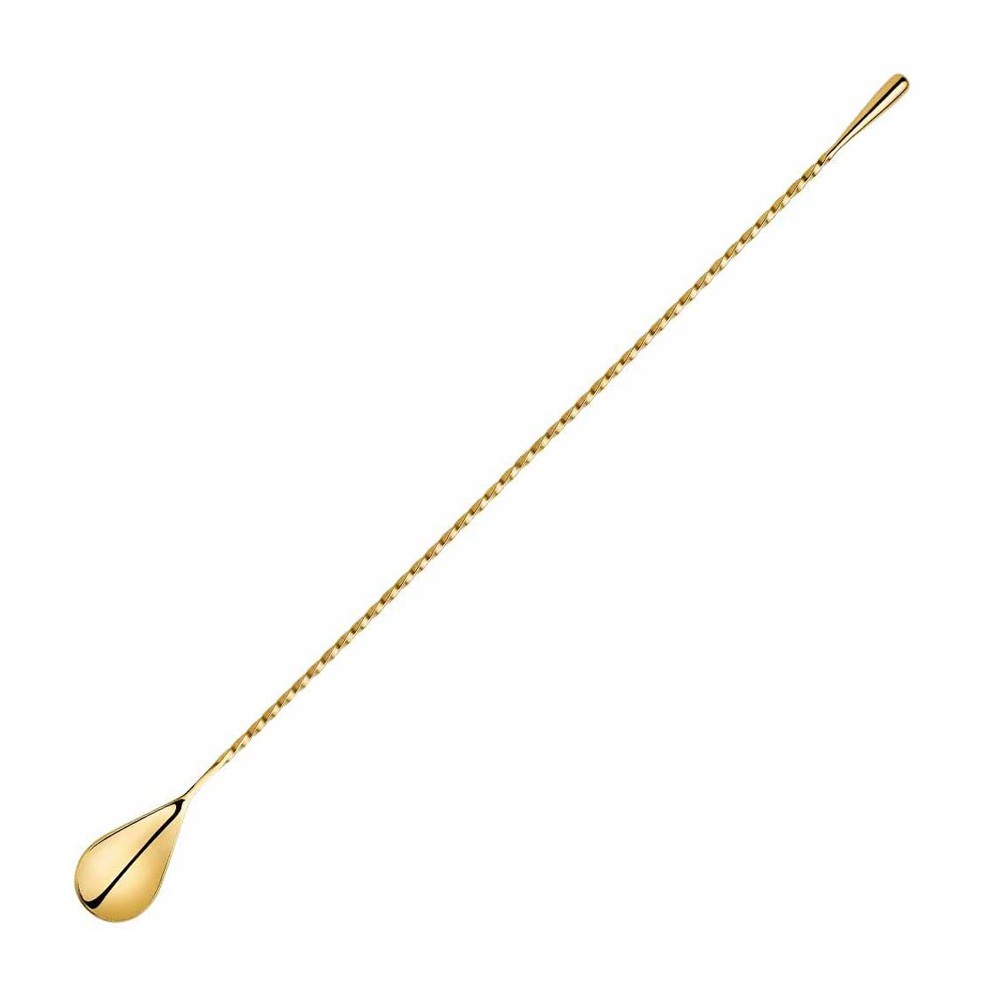 Drinksmap Golden Bar Spoon Bartender Utensils Long Shaker Cup Wine ...