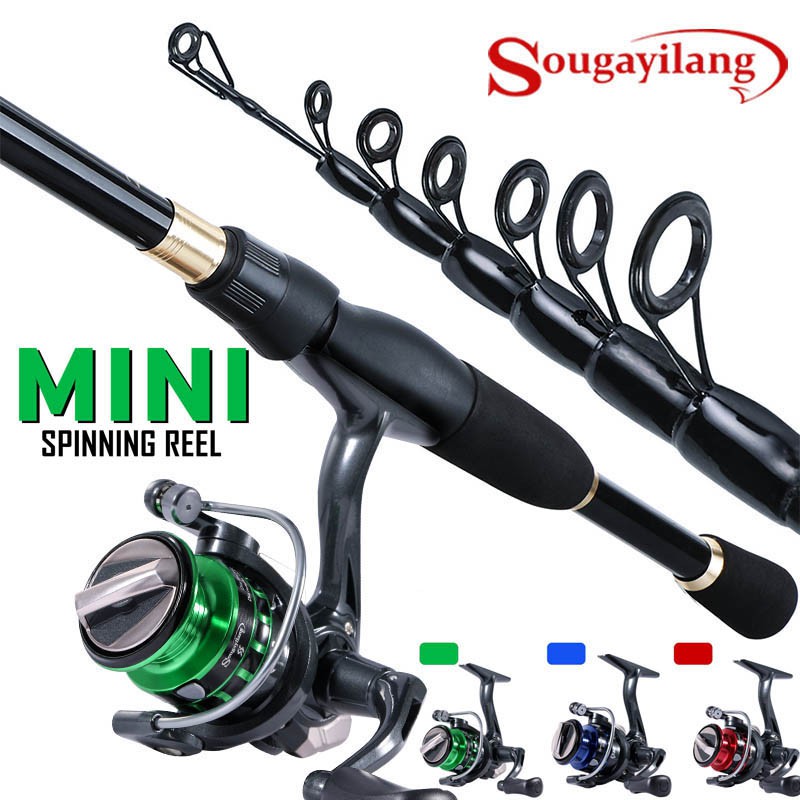 Sougayilang 2.1m UltraLight Carbon Fiber Fishing Pole With Reel