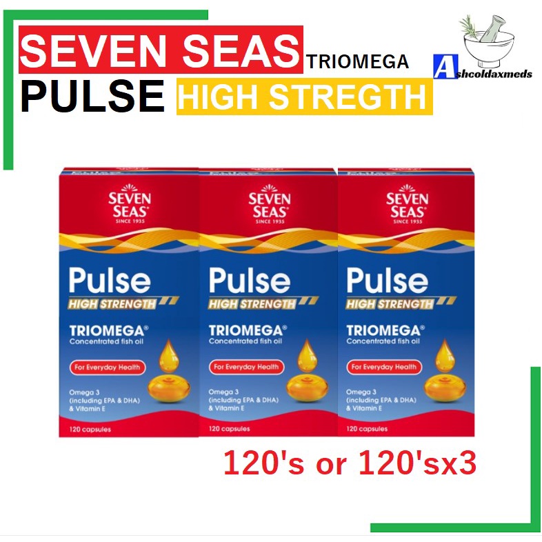 EXP10/27 Seven Seas Pulse Concentrated Fish Oil With Vitamin E 120'S ...