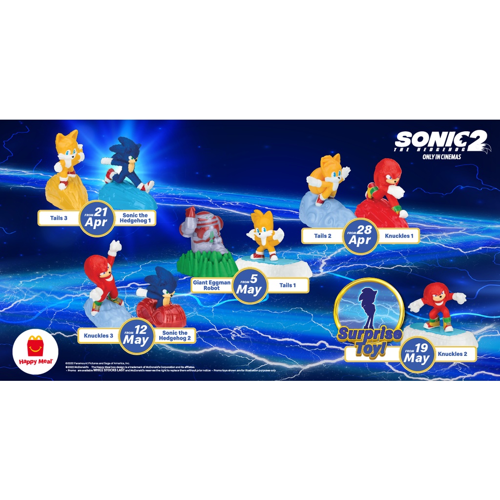 [Ready Stock] McDonald's Happy Meal Toys - SONIC THE HEDGEHOG 2 2022 ...