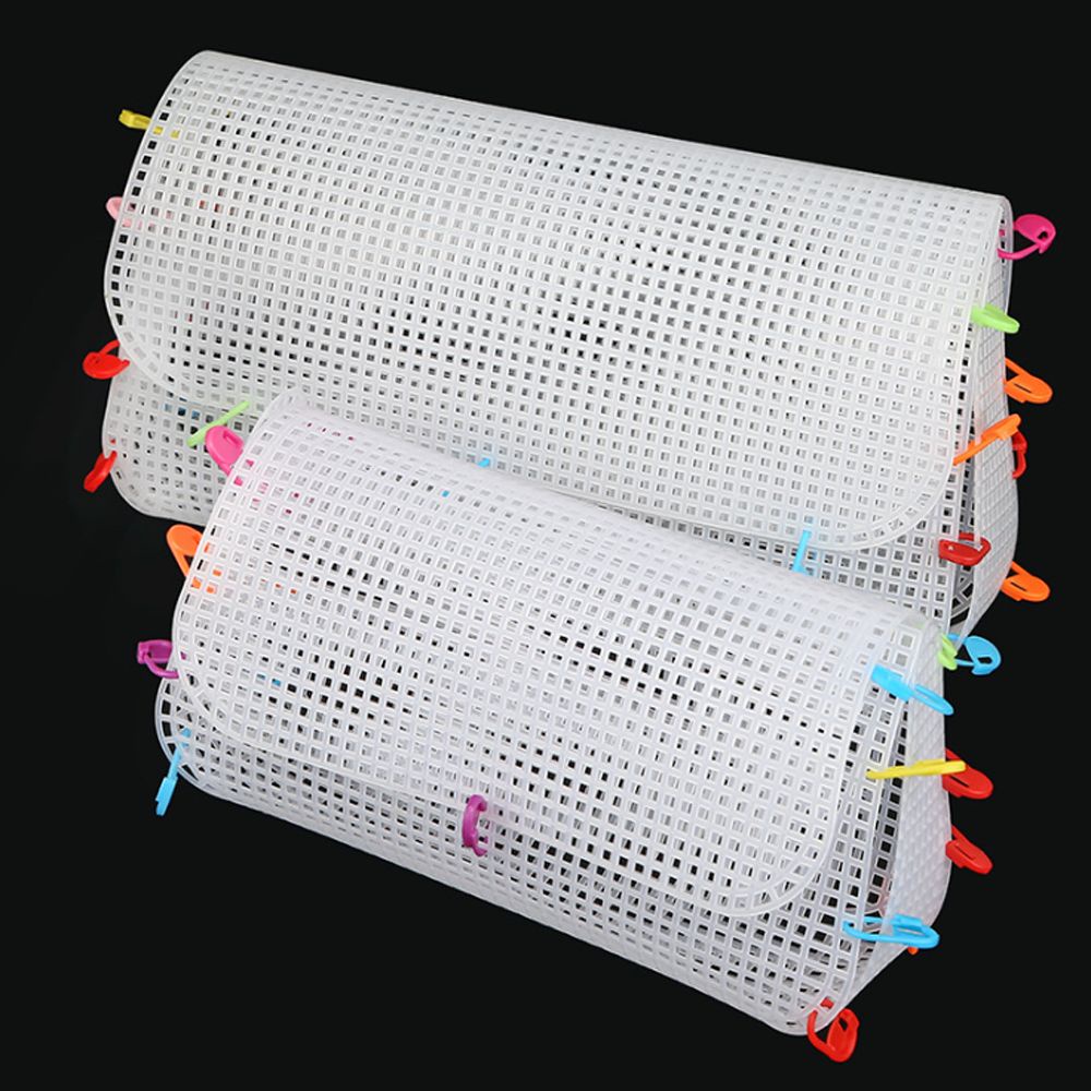 1pcs Plastic Mesh Cloth For Bag Making with 20pcs Stitch Markers DIY