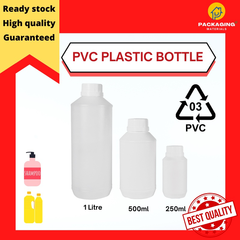 PVC Plastic Bottle (1 Liter, 500ML, 250ML) Shopee Malaysia