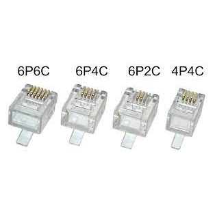 High Quality RJ11 Colour Crystal Blue Head Modular Plug Connector 6P4C ...
