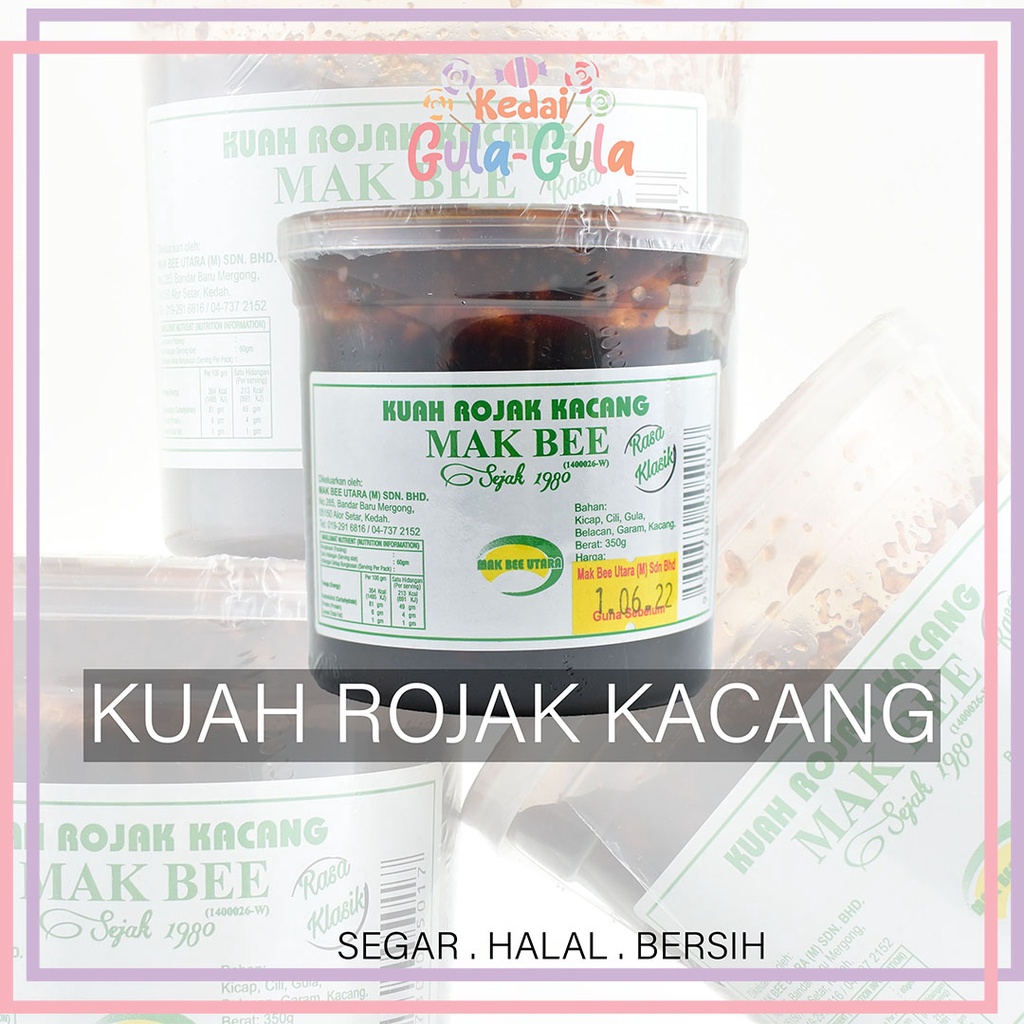 350g Kuah Rojak Mak Bee Original Colek Buah Rojak Sauce Halal