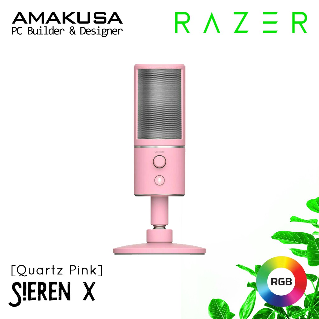 Razer Quartz Pink Seiren X Gaming Microphone Streaming Broadcast PS4 ...