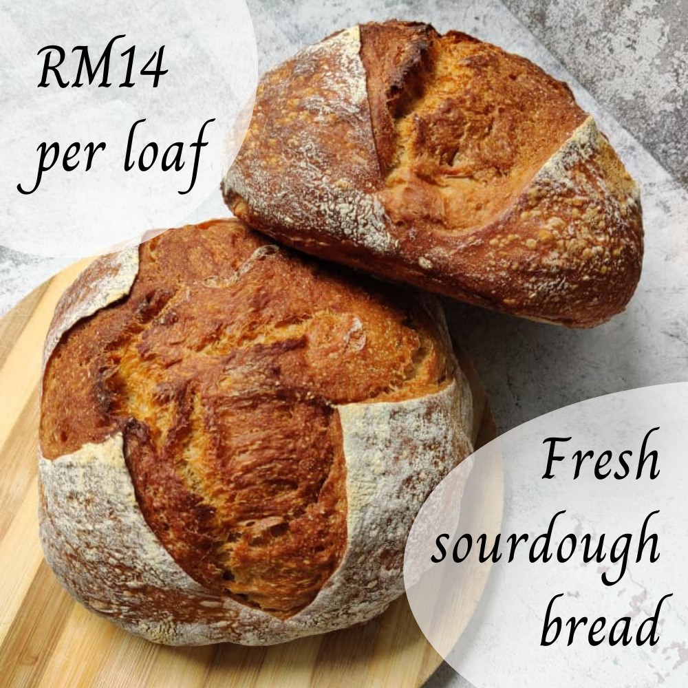 Fresh Sourdough Bread (2 loaves) Postal Delivery outside Klang Valley