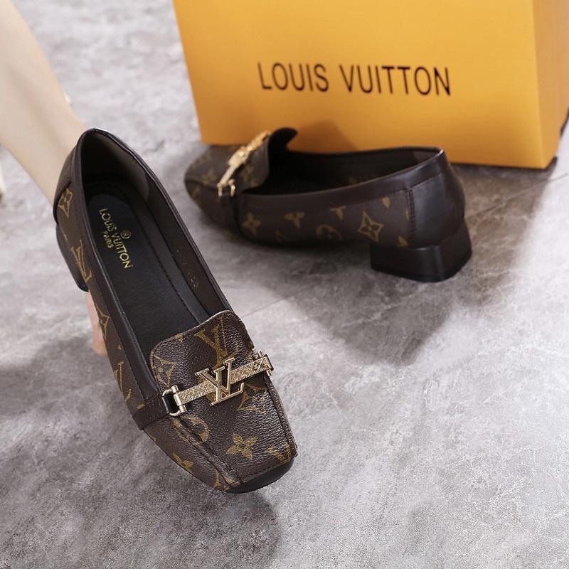 Women's Shoes LV Louis Vuitton LV Logo Block Heels HB0912-4