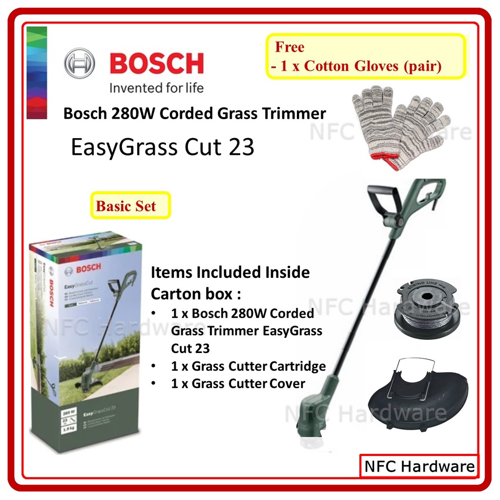 Bosch W Corded Grass Trimmer Easy Grass Cut Easygrasscut Shopee Malaysia