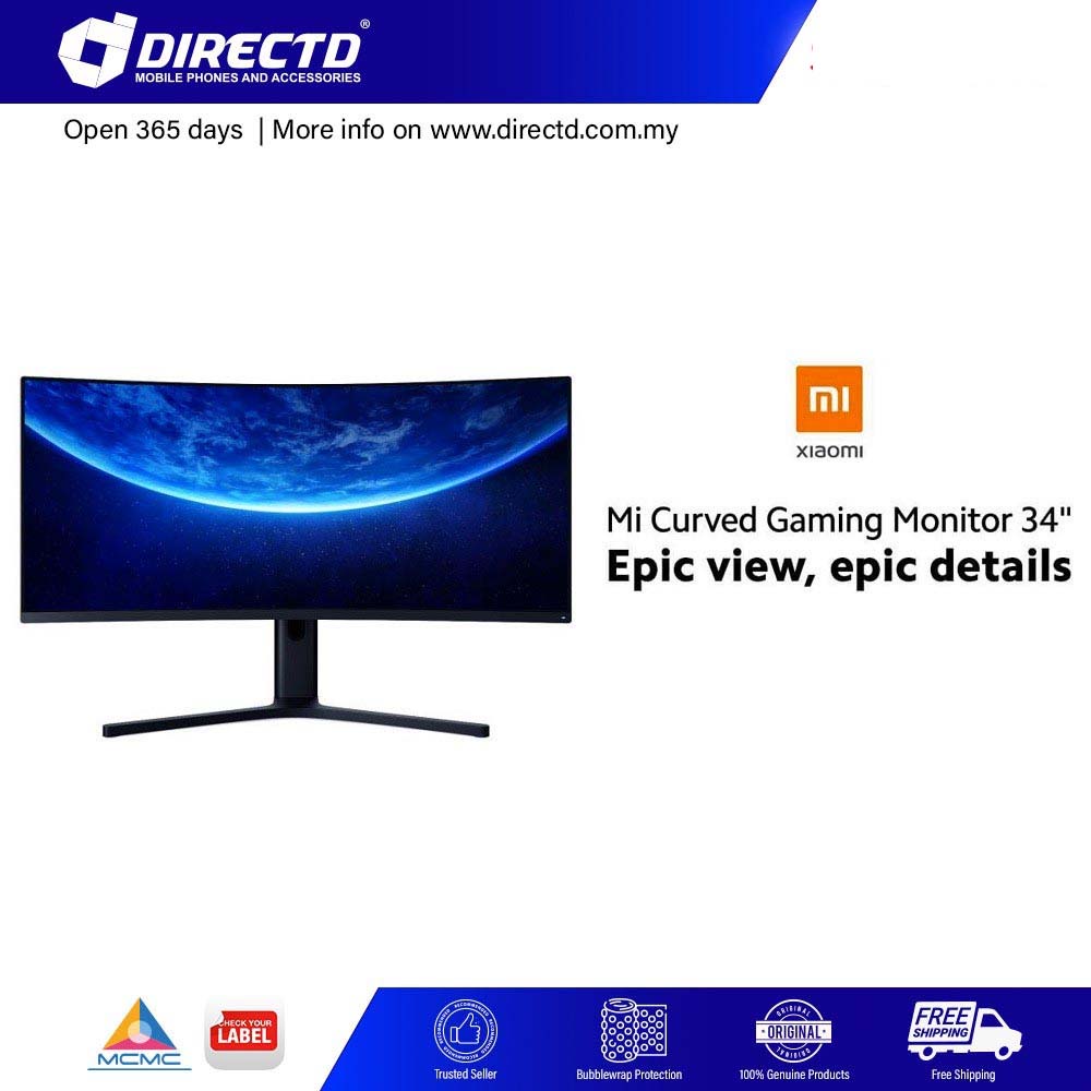 Xiaomi Mi Curved Gaming Monitor 34" (144Hz | 2K resolution | 4ms ...