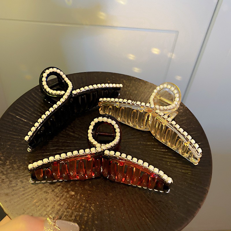 Pearl Hair Clip 珍珠抓发发夹ins气质复古时尚简约发夹头饰 | Shopee Malaysia