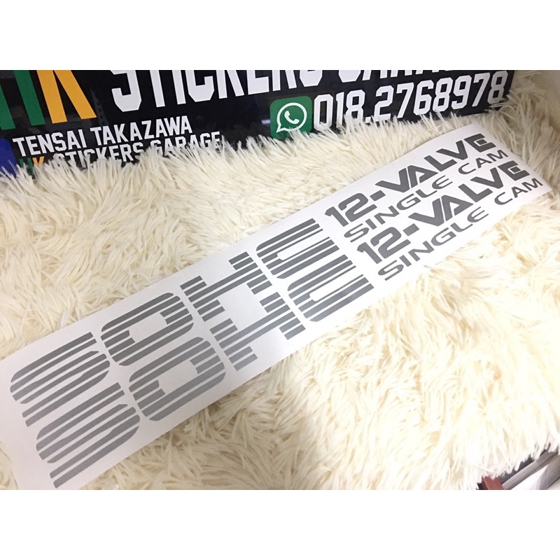 SOHC 12-VALVE SINGLE CAM cutting stiker (1set-2pcs) | Shopee Malaysia