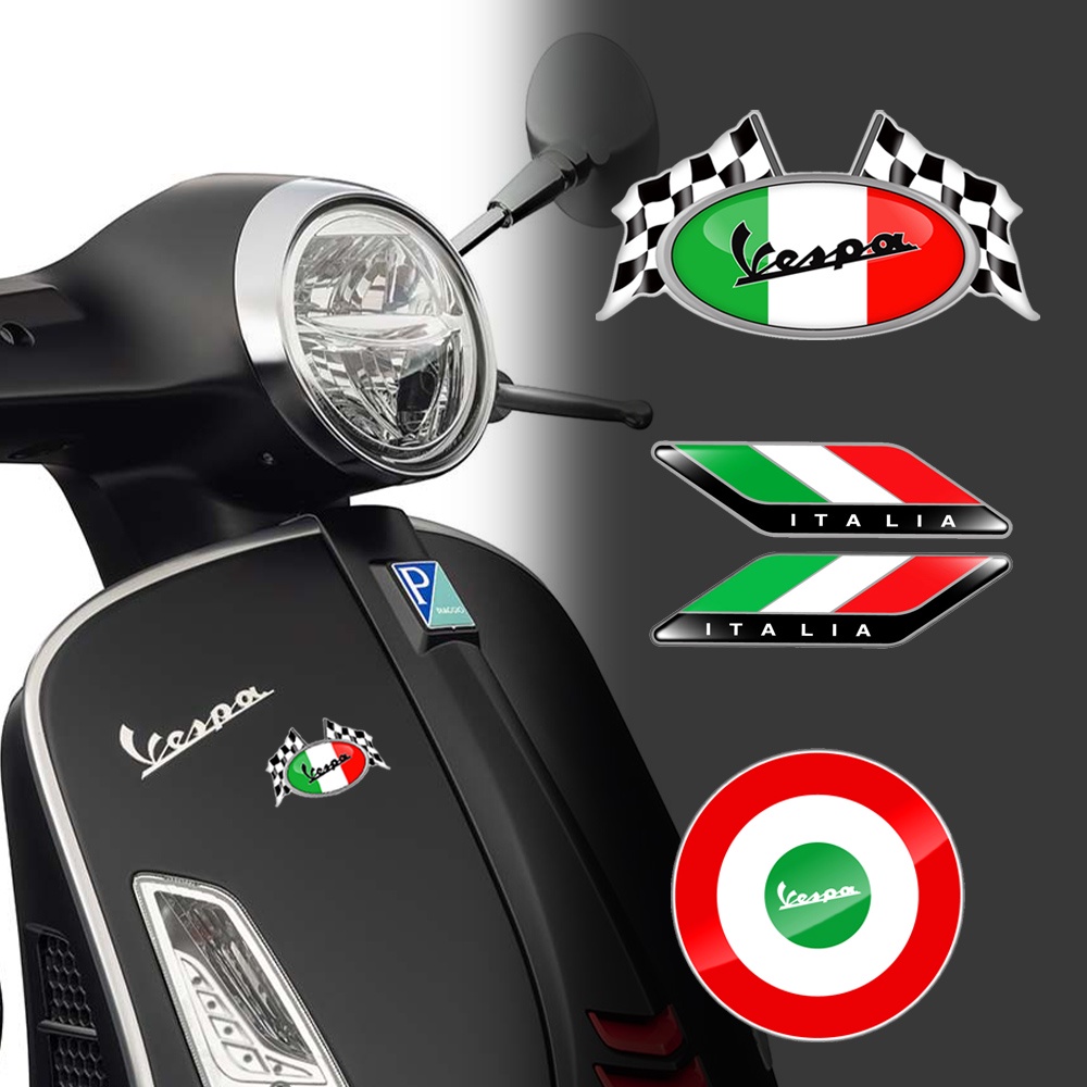 3D Reflective Motorcycle Stickers Scooter Italian Decals Helmet ...